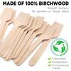 LotFancy Mini Wooden Spoons, 120Pcs 3.75" Disposable Tasting Sampling Spoons with Concave Tip, Biodegradable and Compostable