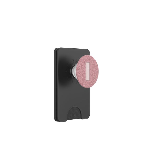 Monogram Initial Letter I Pop Socket Rose Pink Letter I PopSockets PopWallet for MagSafe