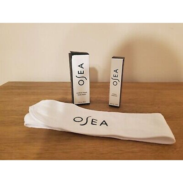 Osea Minis Ocean Clenser Undaria Algae Body Wash Headband Skincare Kit Set