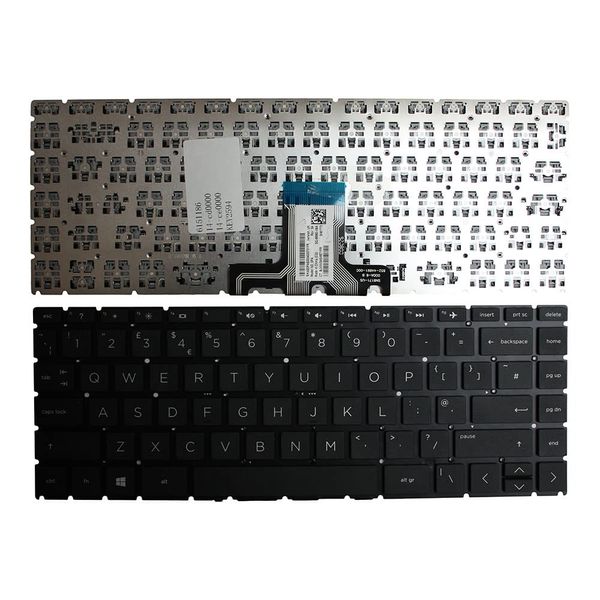 Power4Laptops UK Layout Black Replacement Laptop Keyboard Compatible With HP Pavilion 14-ce3520sa