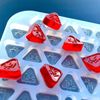 CA State Warning Logo Triangles Silicone Candy Mold 1/2 Sheet - 224 Cavities