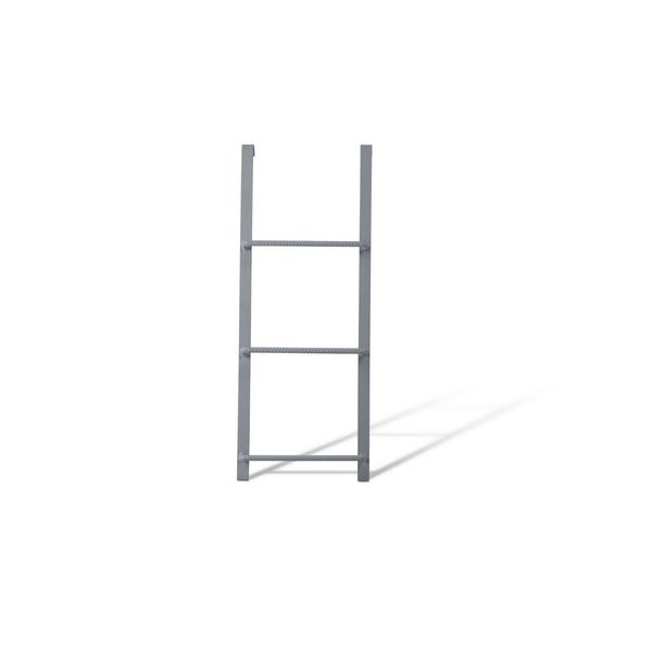 Window Well Supply Heavy-Duty Steel Window Well Ladder (3-Rung, Grey)