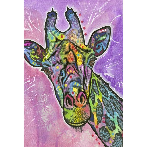 Toland Home Garden 1110913 Neon Giraffe Giraffe Flag 12x18 Inch Double Sided Giraffe Garden Flag for Outdoor House Flag Yard Decoration