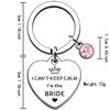 JMIMO Bride Gifts Bride Keyring Wedding Keepsake I Can't Keep Calm I'm the Bride