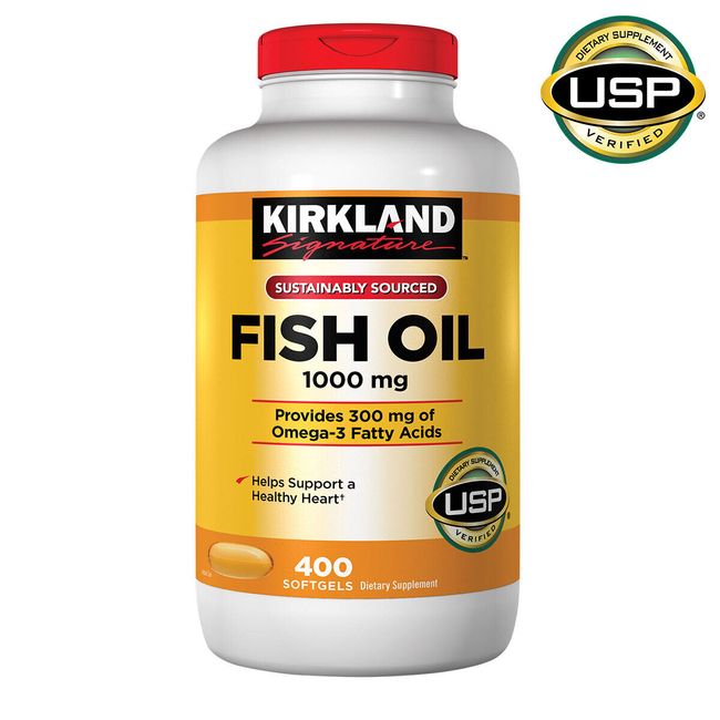 Kirkland Signature Omega-3 Fish Oil 1000 mg 400 ct softgels