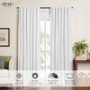 Elrene Home Fashions Harrow Solid Texture Blackout Single Window Curtain Panel, 52"x84", White