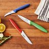 Zyliss 3 Piece Peeling & Paring Knife Set, Blue/Green/Red