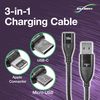 BoxWave Cable Compatible with BLU Studio Mega - MagnetoSnap PD AllCharge Cable (100W), Magnet Charging Braided USB Type-C Micro - Jet Black
