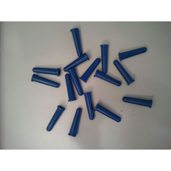 14-16 x 1-3/8" BLUE CONICAL PLASTIC WALL ANCHORS (500)PC