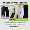 Mighty Well PICCPerfect PICC Line Cover: Soft Touch Double Layer PICC Line Arm Cover | Solid Slate, Medium