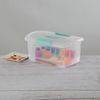 Sterilite 6 Pack Stackable Storage Bin, Latch Lid, Medium Nesting ShowOff, Clear