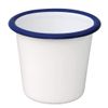 Olympia Enamel White Blue Sauce Cup 115Ml 4Oz Pot Container Tableware 6pc