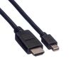 ROLINE Mini DisplayPort Kabel, Mini DP-HDTV, ST/ST, schwarz, 4,5 m