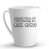 Makoroni - PROTECTED BY CANE CORSO - 12 Oz. Ceramic LATTE MUG Coffee Drinking Cup, DesP91