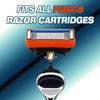 Shiny Ivory Colour Curve DEIGNED Handle 5 Edge Cartridge Razor Head for Men's