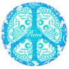 CafePress Funky Peace Sign Rectangle Sticker Square Bumper Sticker Car Decal