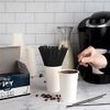 Crystalware, Plastic Stir Straw, Sip Stirrer, For Coffee and Cocktail, 7 1/2 Inches 1000/Box, Black