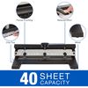 Swingline 3 Hole Punch Heavy Duty, 40 Sheet Capacity Three Hole Puncher 3 Ring, Adjustable 2-7 Hole Paper Punch, Black (74440)