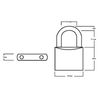 Henry Squire Lion Premium Solid Brass 4 pin Padlock, 24.5 mm (Length)