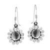 Charming Sunflower .925 Sterling Silver Dangle Earrings