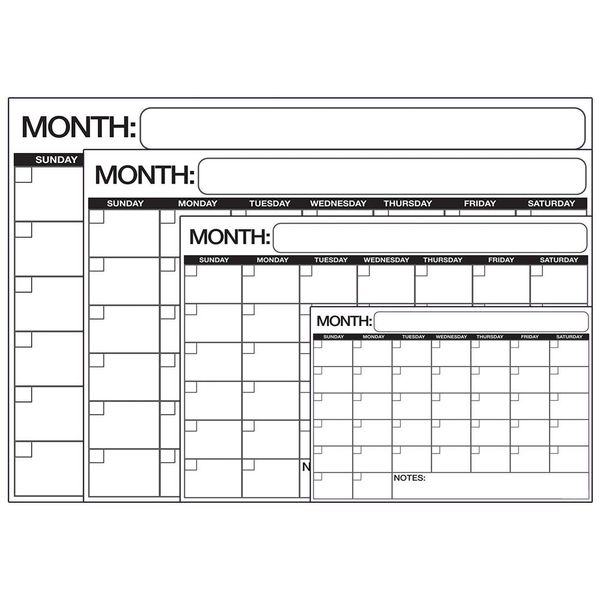 Best Dry Erase Wall Calendar Planner & Organizer 13” x 19” inch Laminated Dry or Wet Erase Print Squares to Plan Your Whole Day - Perfect for School Classrooms Office Cubical Home College Dorms