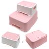 Step Stool 2-Up For Toddler And Kid, Slip Resistant-Lightweight Plastic, Pink