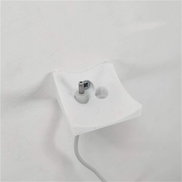 3D Cabin Wall Mount Wall Bracket Mini Hidden Holder Compatible with Echo Dot 4th Generation (White)