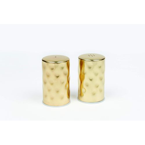 American Metalcraft GHSP2 Hammered Salt & Pepper Shaker Set, Gold, 2-Ounces Each