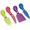 Colourworks CWCHEESESET KitchenCraft 4 Piece Cheese Knife Set, Brights