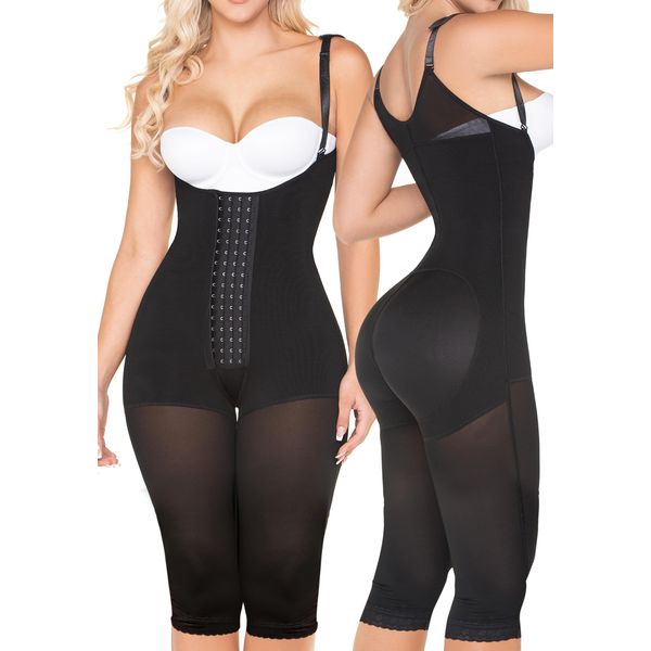 MARIAE FAJAS Tummy Control Shapewear Bodysuit Colombian Open Bust Body Shaper