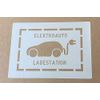 Elektroauto - Ladestation Bodenmarkierungs-Schablone mit Rahmen
