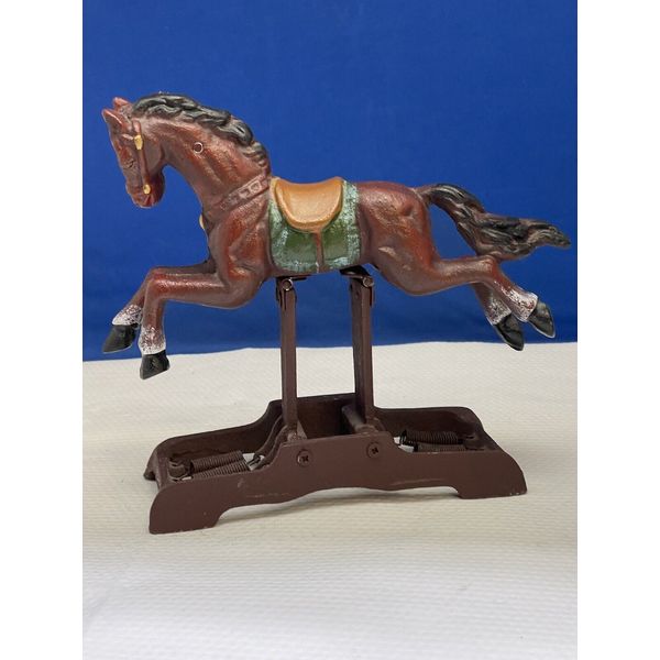 CAST IRON ROCKING HORSE ON SPRINGS 1990’S