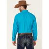 Cinch Men's Classic Fit Long Sleeve Button One Open Pocket Solid Basic, Teal, Medium
