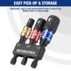 WORKPRO 3PC Impact Grade Socket Adapter Set 1/4" 3/8 1/2 Dr Extension Driver Bit