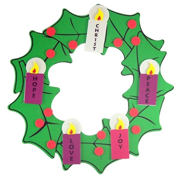 Christmas Arts & Crafts Kit for Kids Foam Hanging Advent Wreath (1)