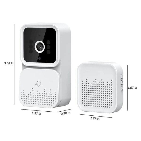 Wireless Video Doorbell Camera Smart Doorbell w Night Vision & 2-Way Audio Porch