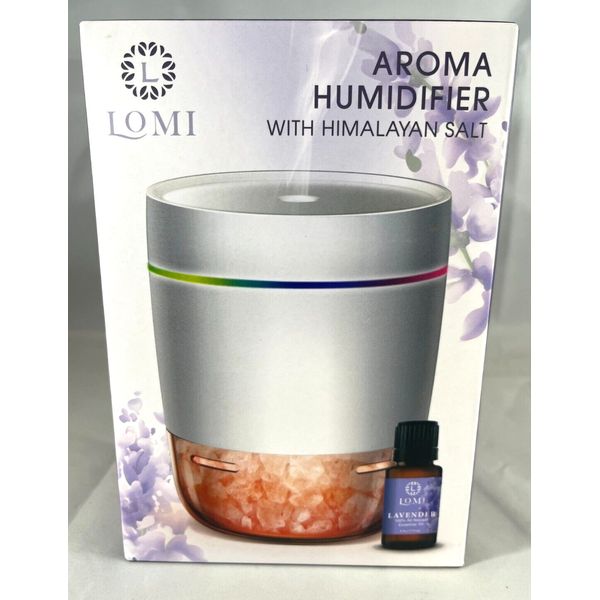 Lomi aroma humidifier himalayan salt with Led Light Ring Lavender essential oil