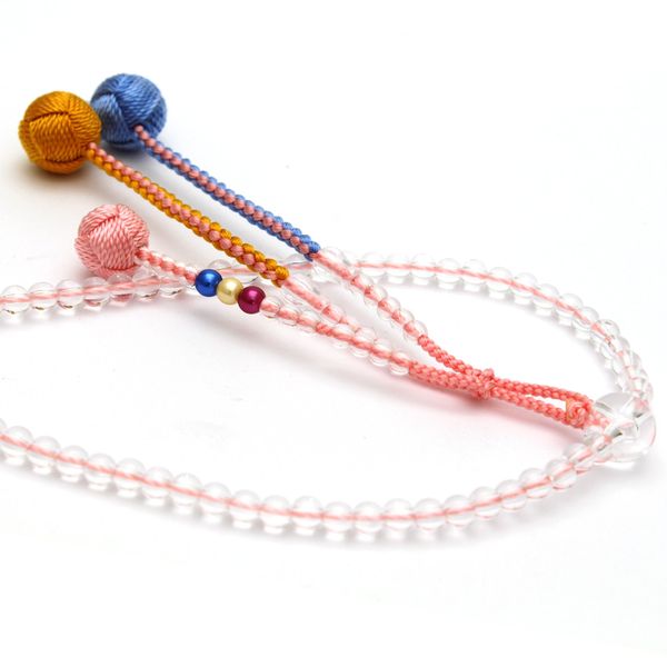 創価学会 PC Prayer Beads Clear Pink 小田巻 梵天 Women's