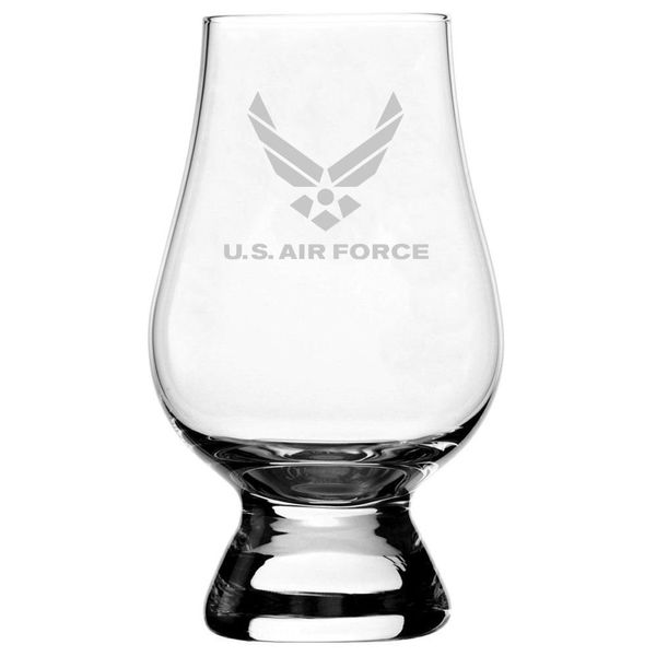 United States Air Force Etched Crystal Whisky Glass Compatible with The Glencairn Glass Accessories