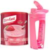 Katsy Style Slim Shake Powder Strawberry (584g) & Protein Shaker (670ml Pink) – Smooth & Convenient Mixing Set
