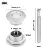 X AUTOHAUX Silver Tone Bumper Lock Latch Hood Lock Push Button Bonnet - 2 Pcs