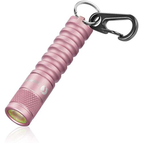 LED Small Torch,LUMINTOP EDC01 Keychain Torch, 120 lumens Pocket EDC,36 Hours Long Lasting,3 Modes,IPX8 Waterproof,Powered by AAA Battery(not Included) for Indoor and Outdoor (Pink)