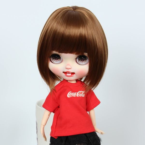 Linfairy 9-10 inch Doll Wig (brown bob)