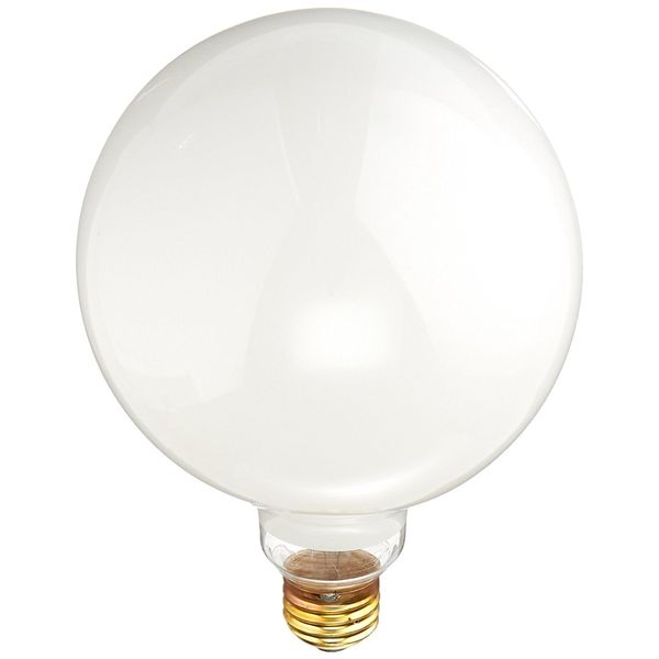 Bulbrite 150G40WH 150W G40 Globe 125V Medium Base Light Bulb, White - 2 Pack