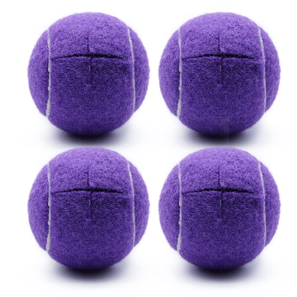 Magicorange 4 PCS Precut Walker Tennis Balls for Furniture Legs and Floor Protection, Heavy Duty Long Lasting Felt Pad Glide Coverings (Purple)