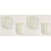  Spectrum Adhesive V-towel Holder Clear - 4 Holders