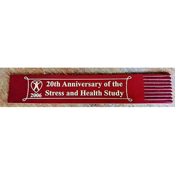 Stress & Health Study 🧘 20th Anniversary Burgundy Leather Bookmark VGC!! B63