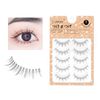 Lashidol False Eyelashes, Natural, Transparent Base, Handmade, DIY at Home, For Daily Makeup, 5 Pairs (Comic Idol)