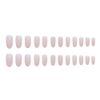 24pcs Long Nail Tips Pink Pearl Decoration Nail Fomme Gel Nail Cute Elegant Nail Jelly Nail