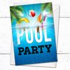 Olivia Samuel 20 x Pool Party Invites from A6 Double Sided Cards with Envelopes